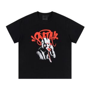 SSUR T-Shirt Graffiti Character Print Series Black